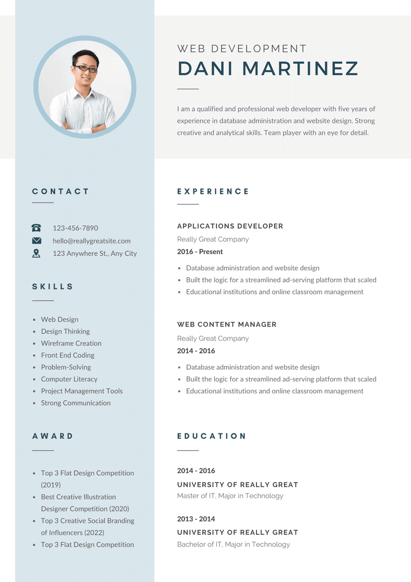 Blue-Clean-Professional-CV-Resume